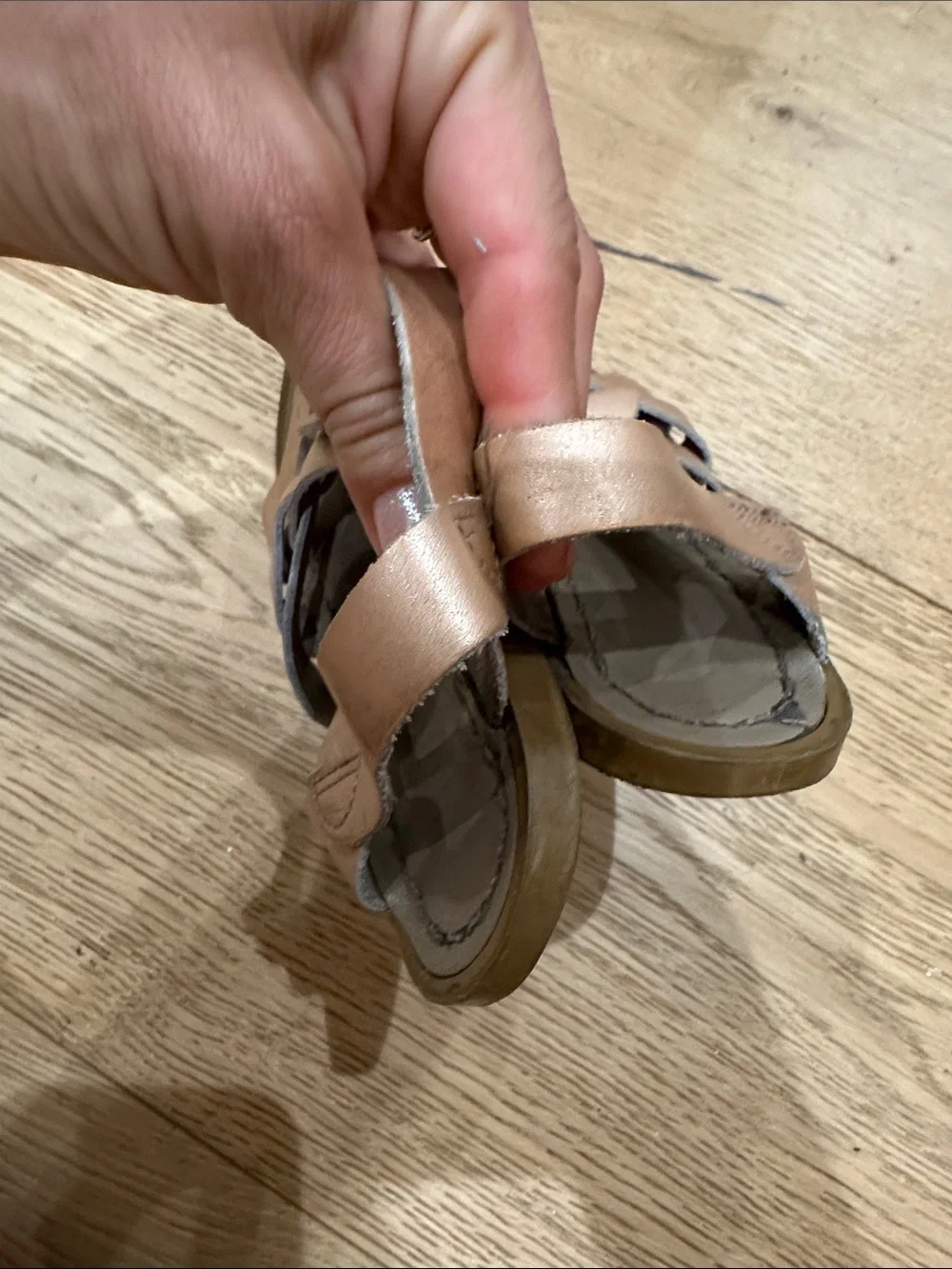 saltwater sandals Classic girls 12 rose gold